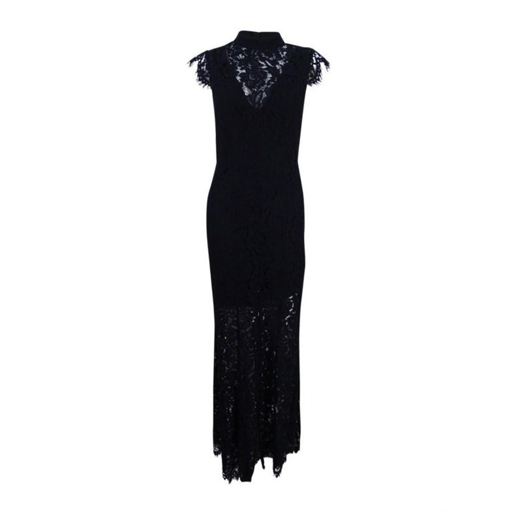 Fame and Partners Black Lace Maxi Dress
